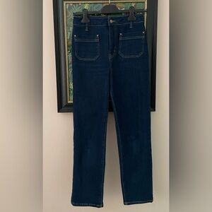 Boden patch pocket dark denim ankle jeans size 4 straight fit